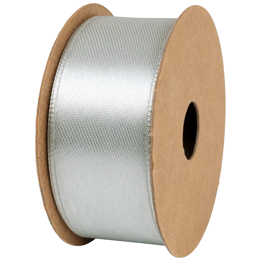 Geschenkband | Satin Polyester, 25 mm × 4 m, hellgrau
