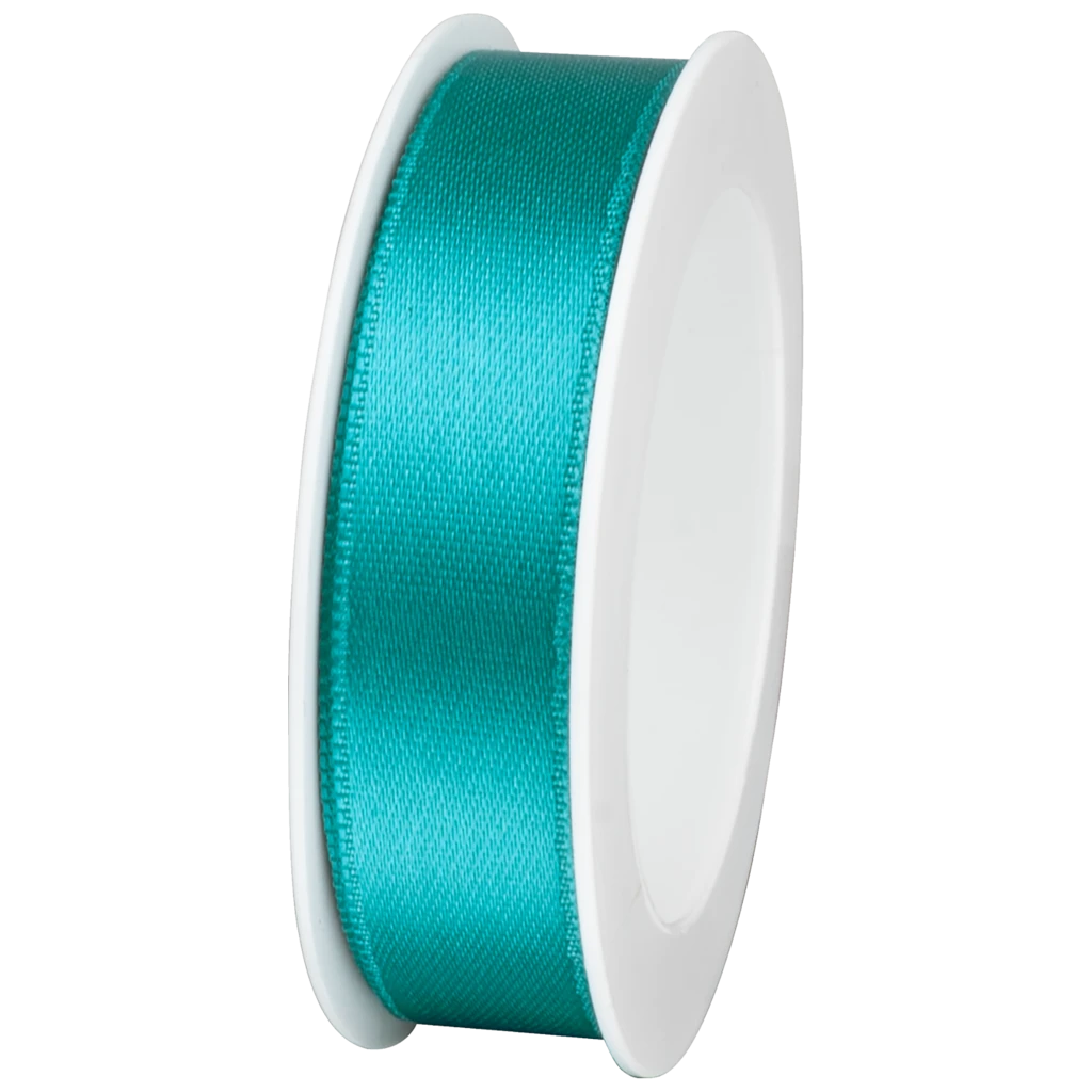 Geschenkband | Satin Polyester, 15 mm × 4 m, türkis