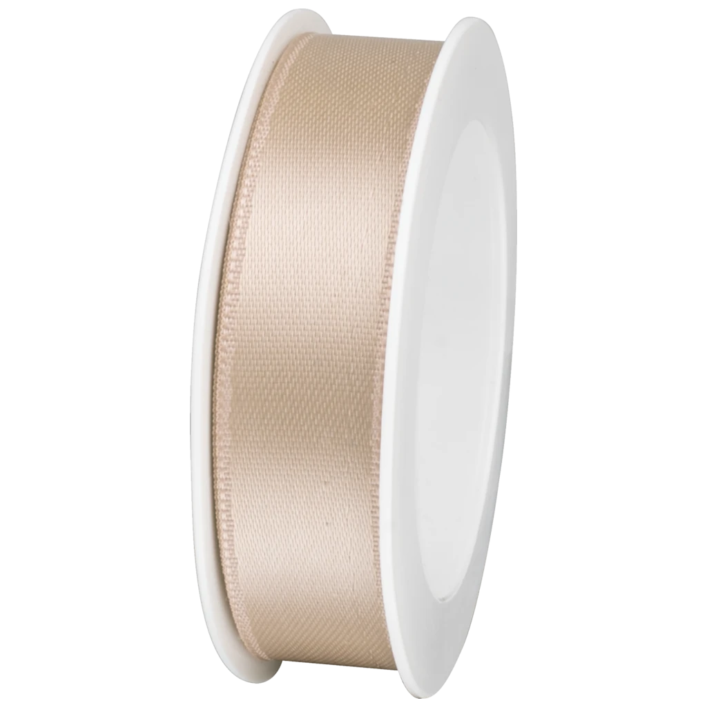 Geschenkband | Satin Polyester, 15 mm × 4 m, hellbraun