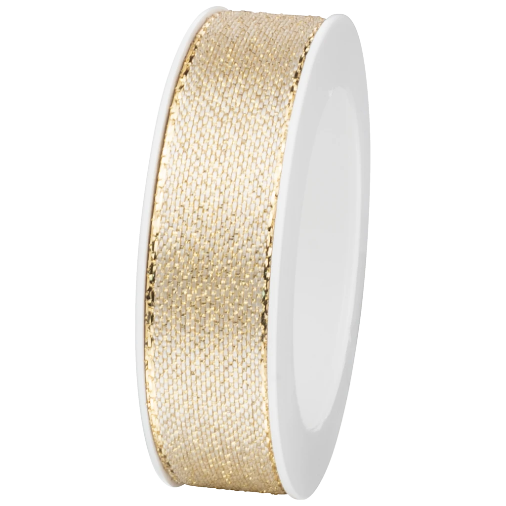 Geschenkband | Satin Polyester, 15 mm × 4 m, gold