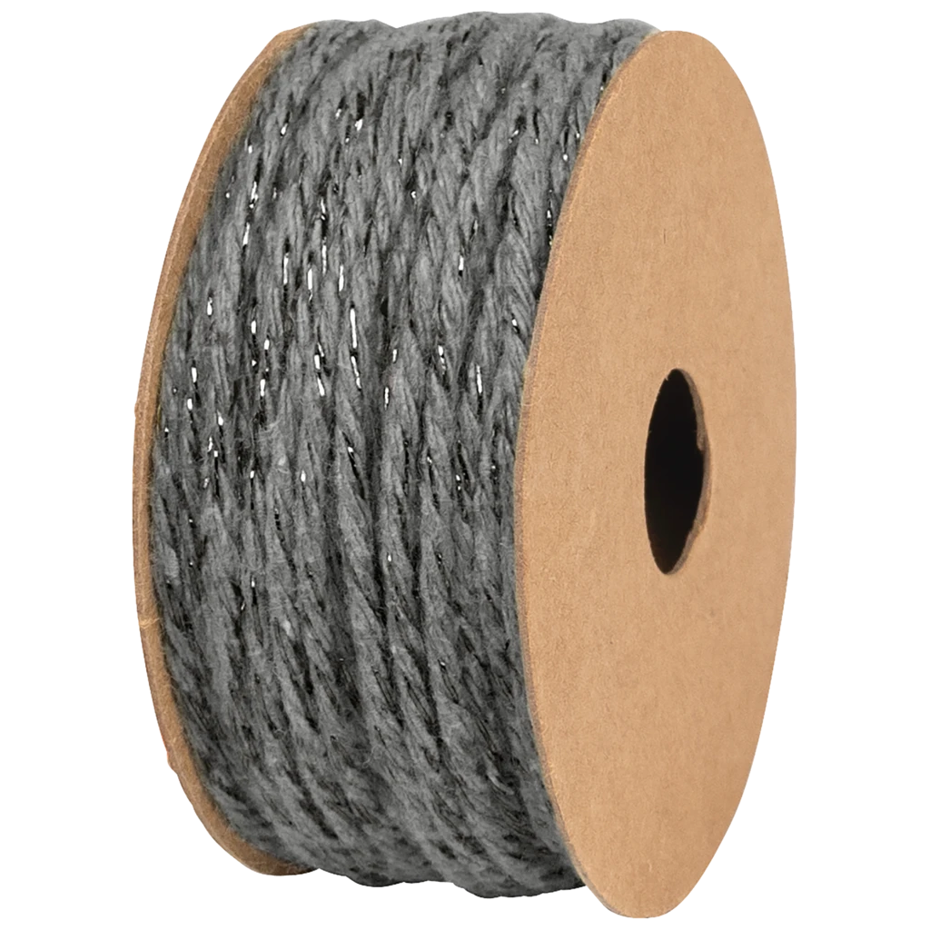 Geschenkband | Baumwolle, 2 mm × 10 m, dunkelgrau