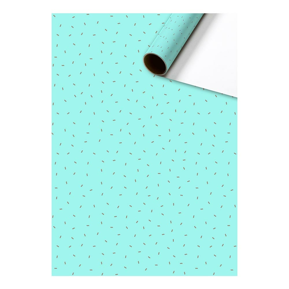 Papiers-cadeaux "Care" 70x200cm turquoise