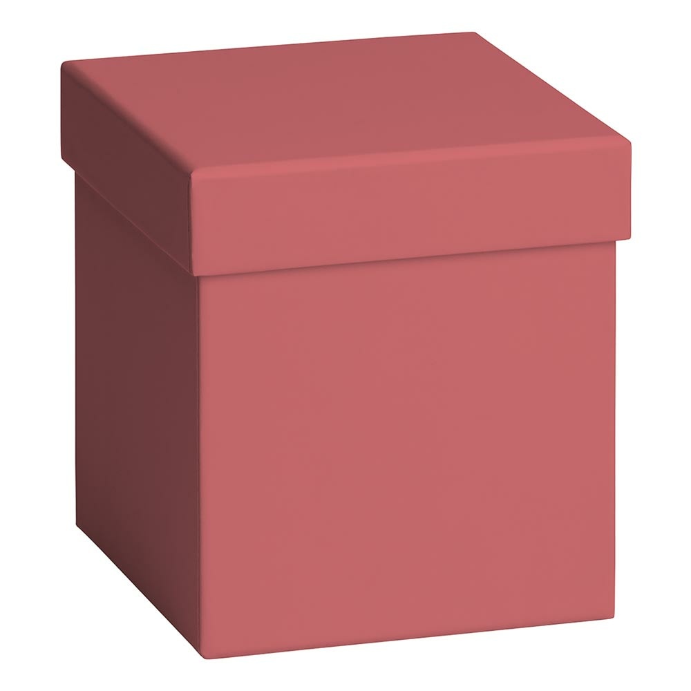 Geschenkbox "Uni Pure" 11x11x12cm bordeaux