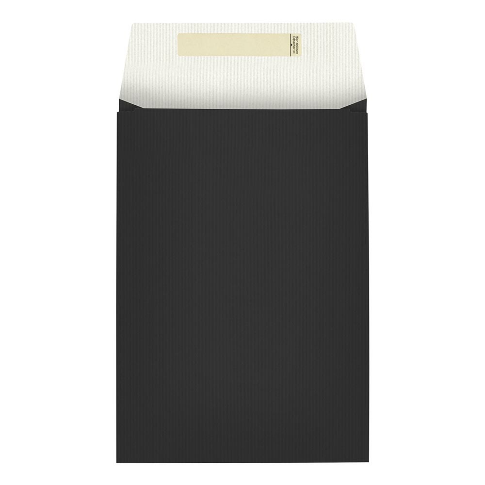Envelope gift bag "Uni Colour" 17,5x4x25+6cm black