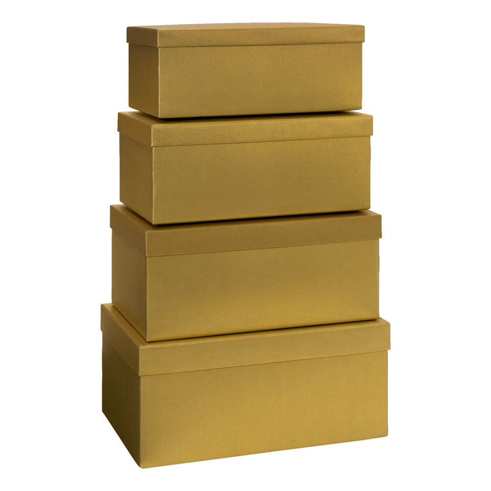 Geschenkboxen 4er Set „One Colour“ gold