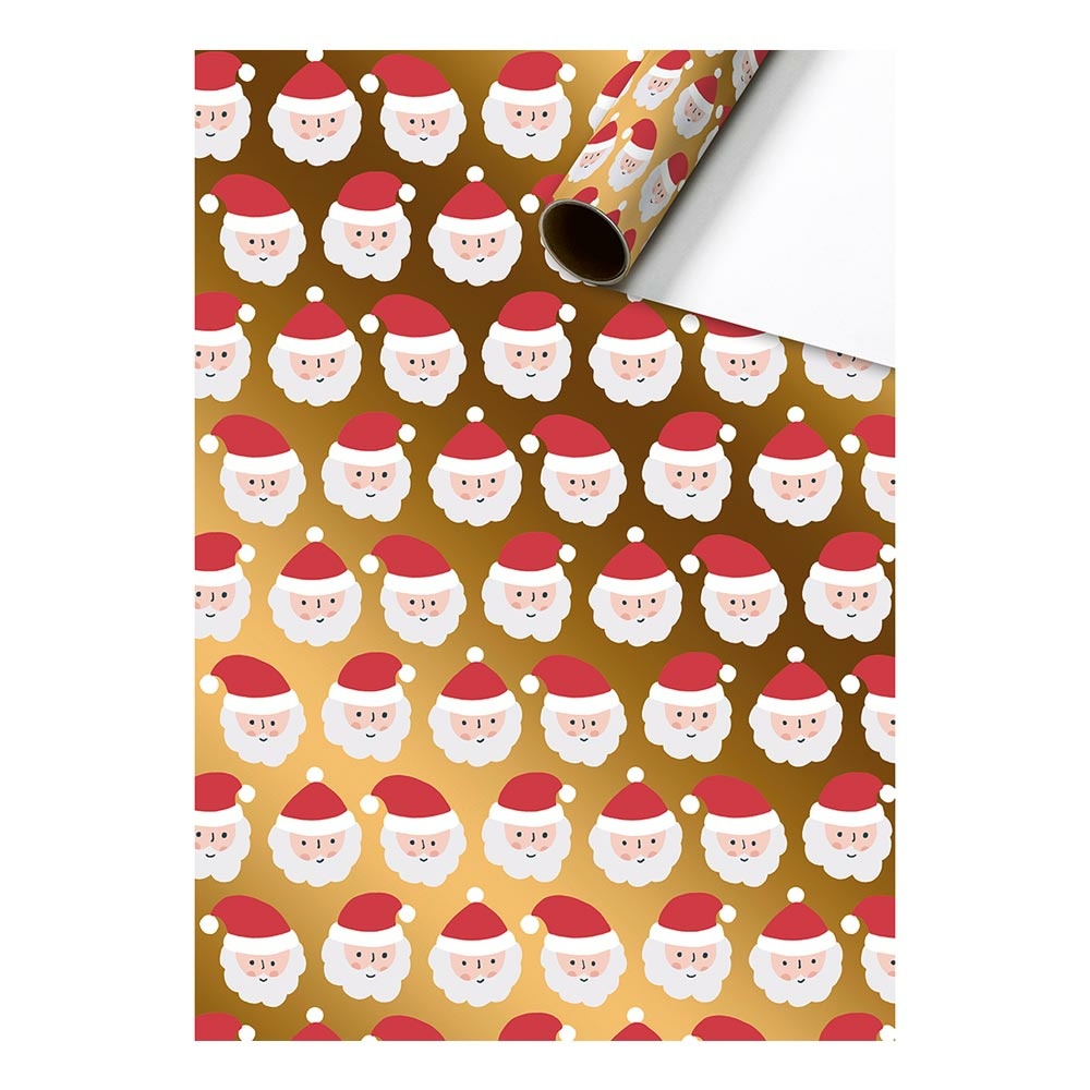 Wrapping paper "Claus" 70x200cm gold