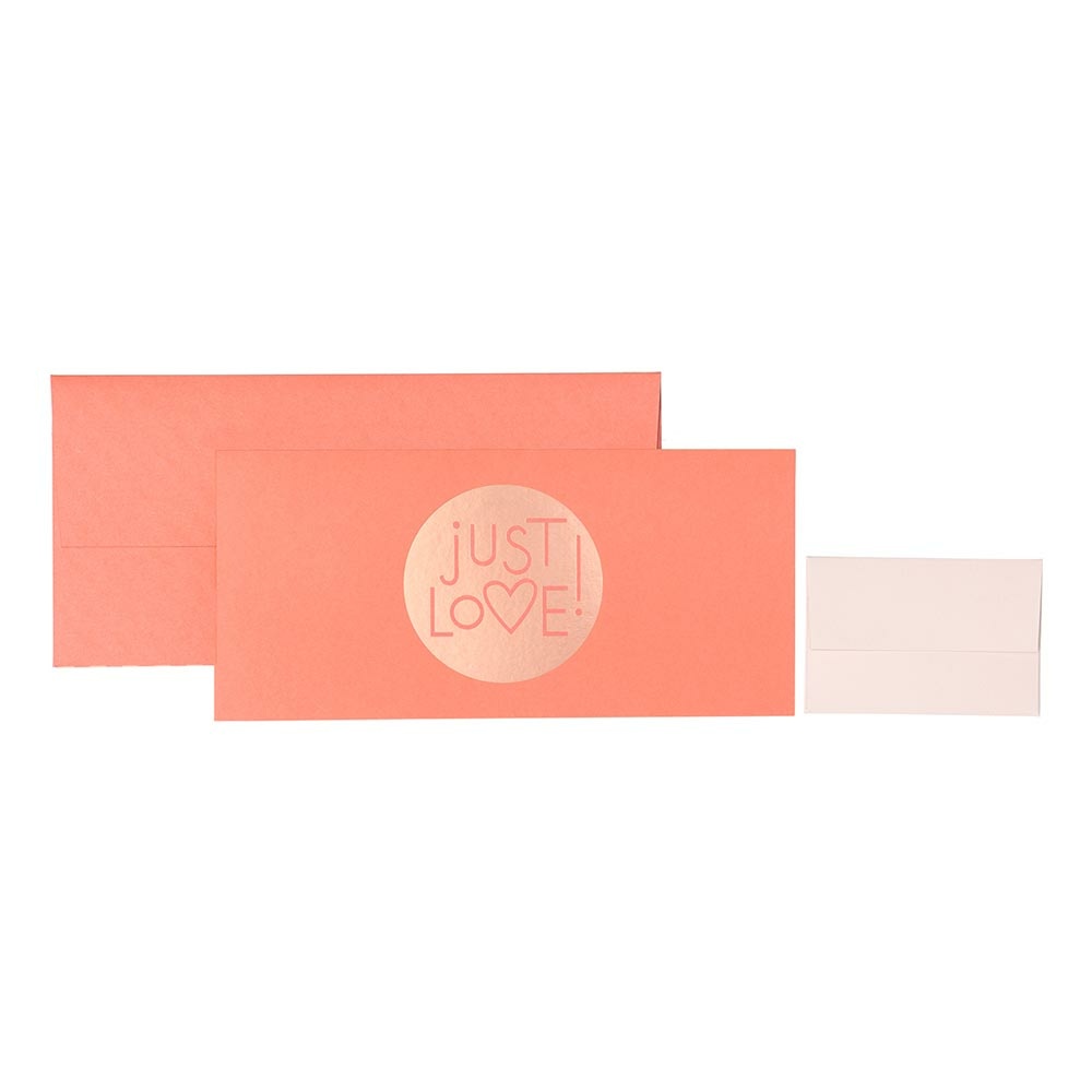 Geschenkkarte „Amita“ 11x23cm rosa