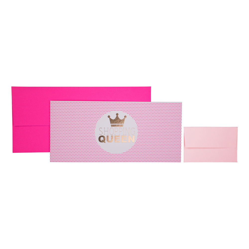 Geldgeschenkkarte „Leslie“ 11x23cm pink