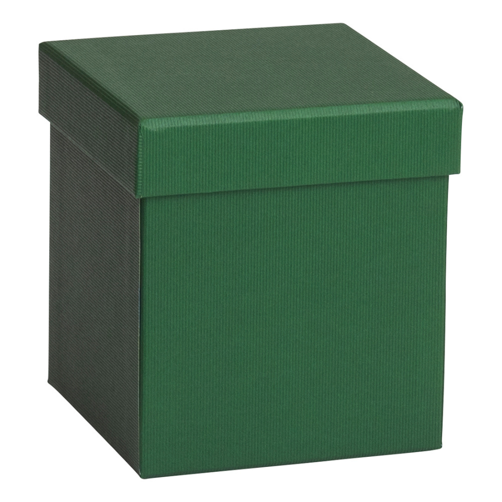 Geschenkbox „One Colour“ 11 x 11 x 12 cm grün dunkel