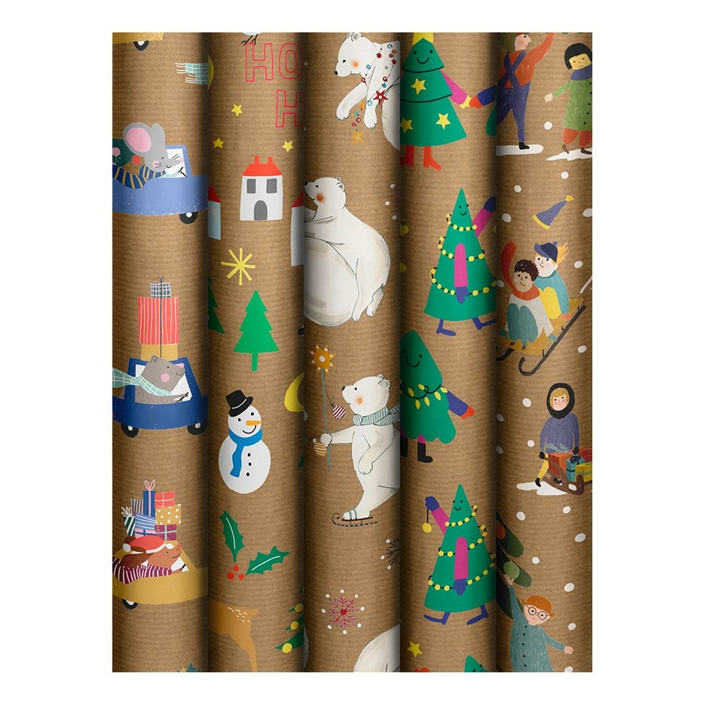 Wrapping paper assortment "Bear and Friends" 70x500cm 