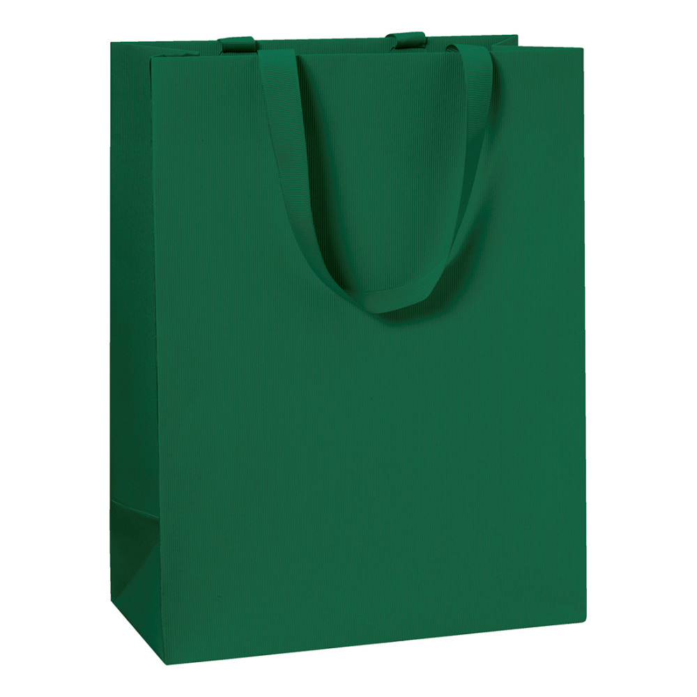 Geschenktasche „One Colour“ 23 x 13 x 30 cm grün dunkel