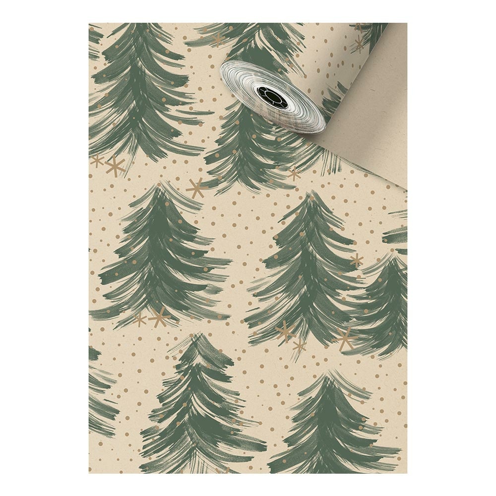 Wrapping paper counter roll "Inverno" 0,7x150m dark green