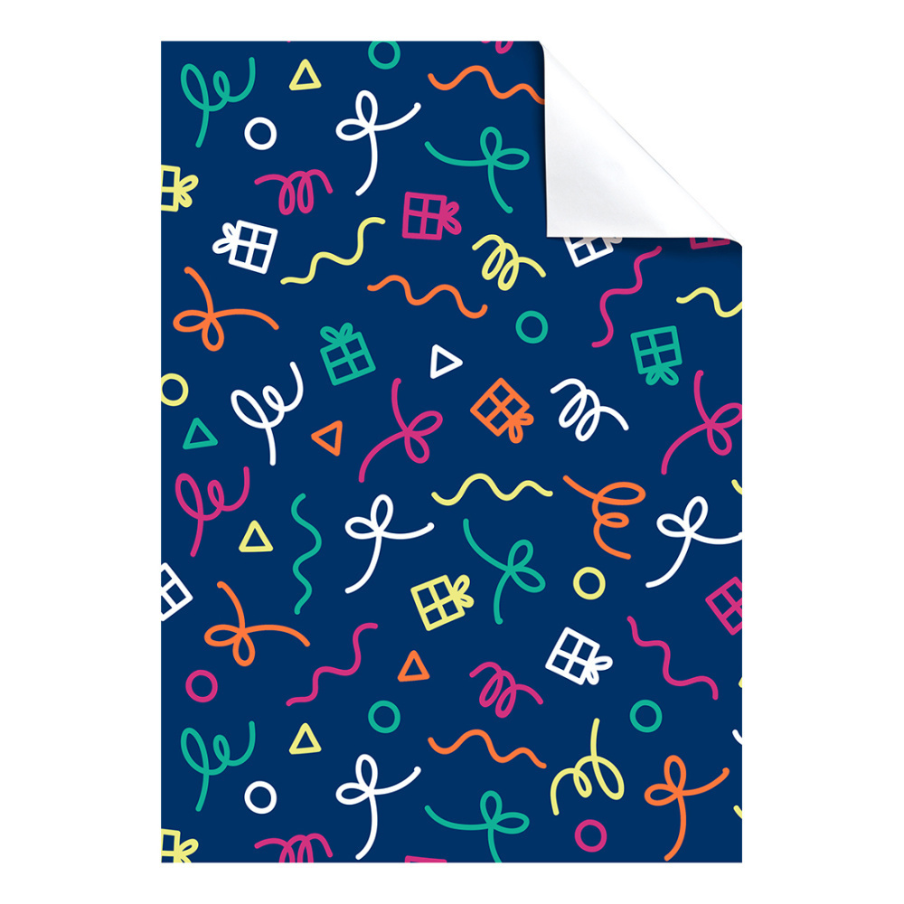 Geschenkpapier-Bogen „Yolli“ 100x70cm blau dunkel