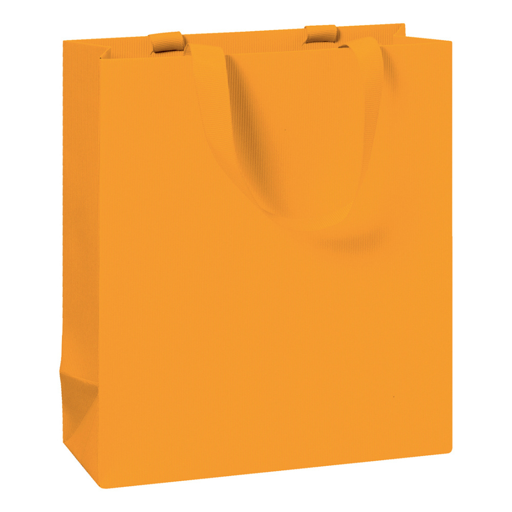 Geschenktasche „One Colour“ 18 x 8 x 21 cm orange dunkel