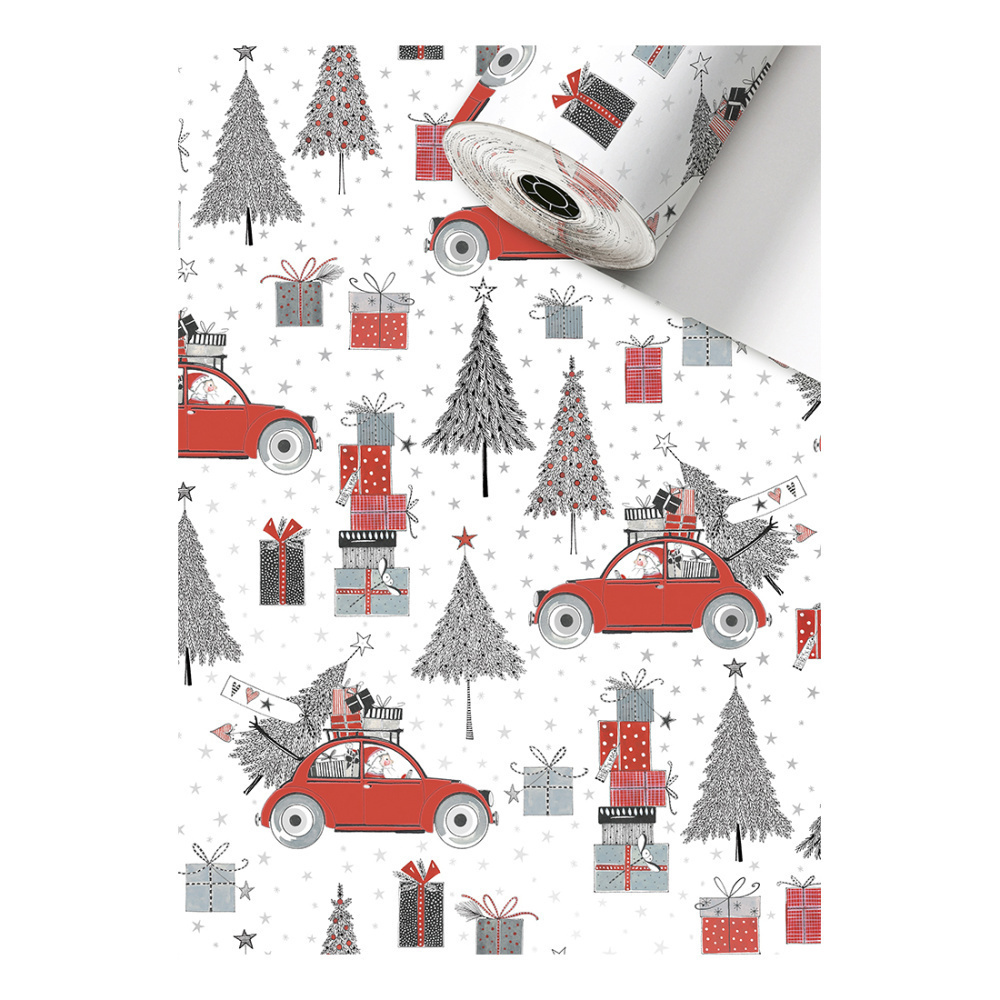 Wrapping paper counter roll „Xander“ 0,70x250m red