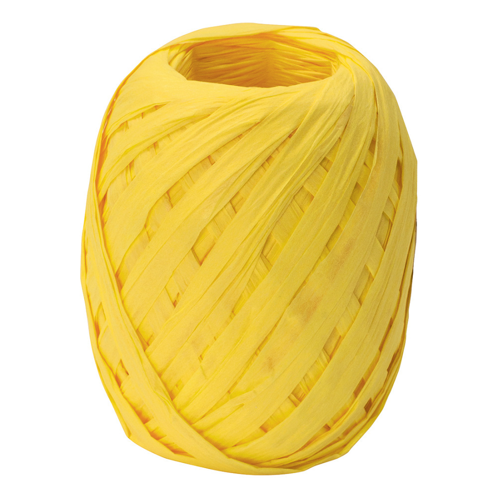 Paper raffia ribbon 7mmx30m yellow