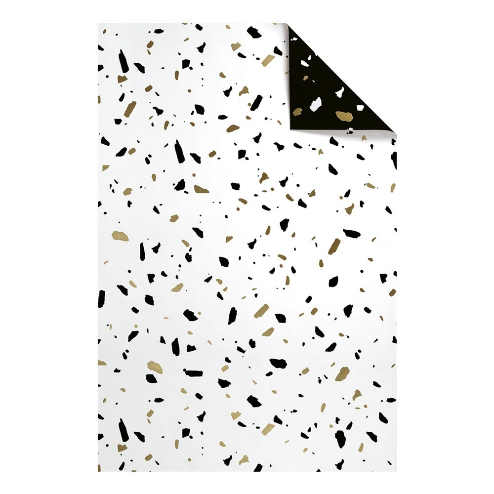 Wrapping paper sheet „Terrazzo“ 50x70cm gold
