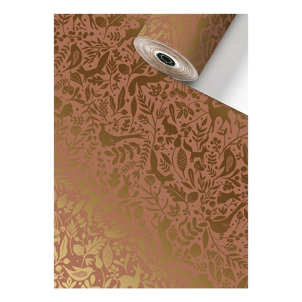 Wrapping paper counter roll "Ember" 0,3x100m copper