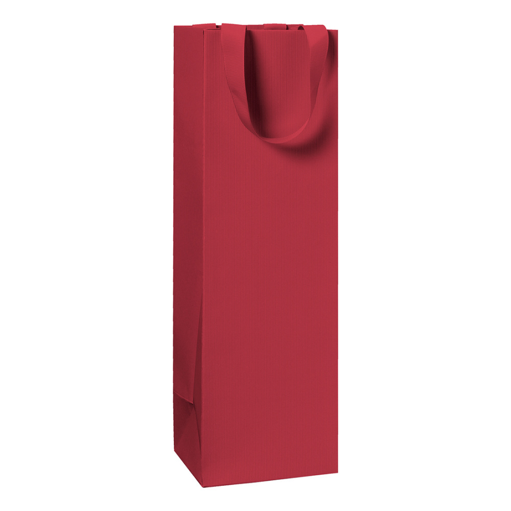 Flaschentasche „One Colour“ 11 x 10,5 x 36 cm rot dunkel