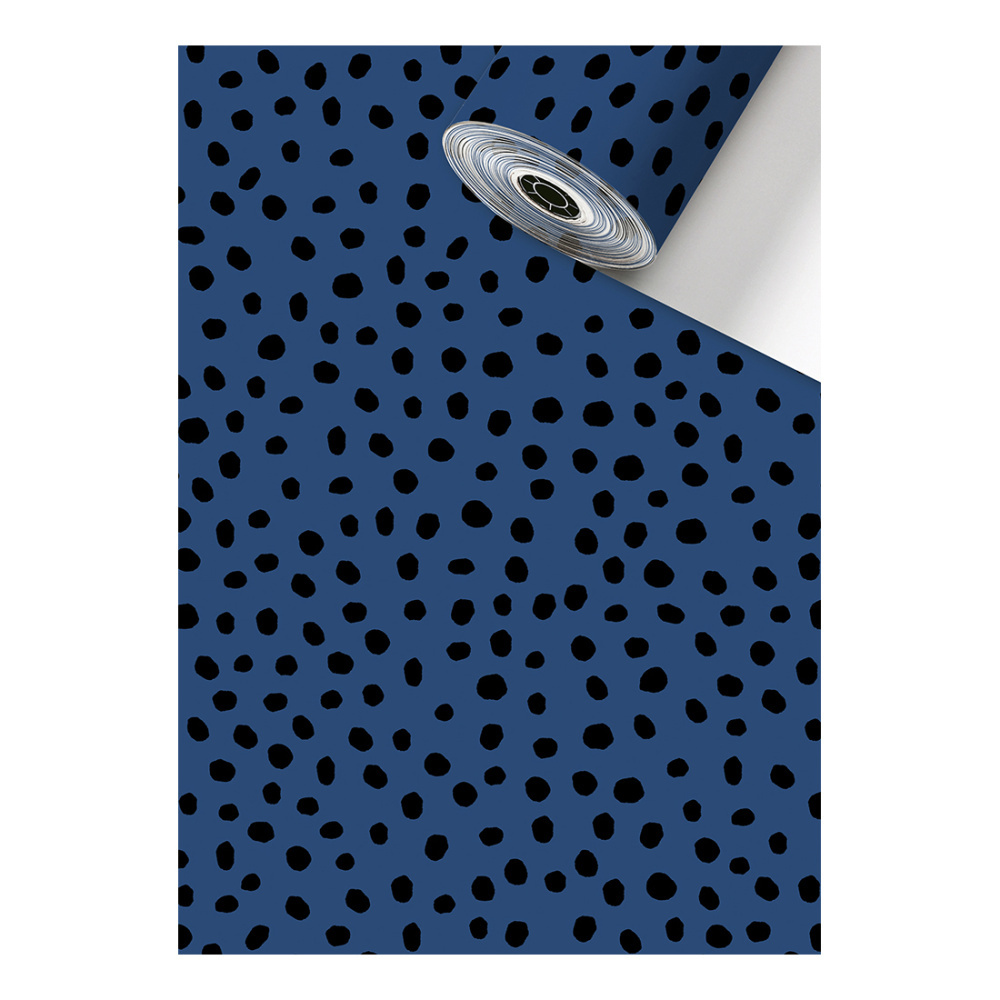 Geschenkpapier-Sécaré Rolle „Dotta“ 0,50 x 100 m blau dunkel