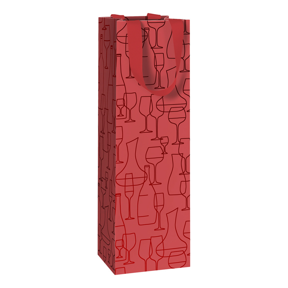 Flaschentasche „Tinto“ 11 x 10,5 x 36 cm rot dunkel