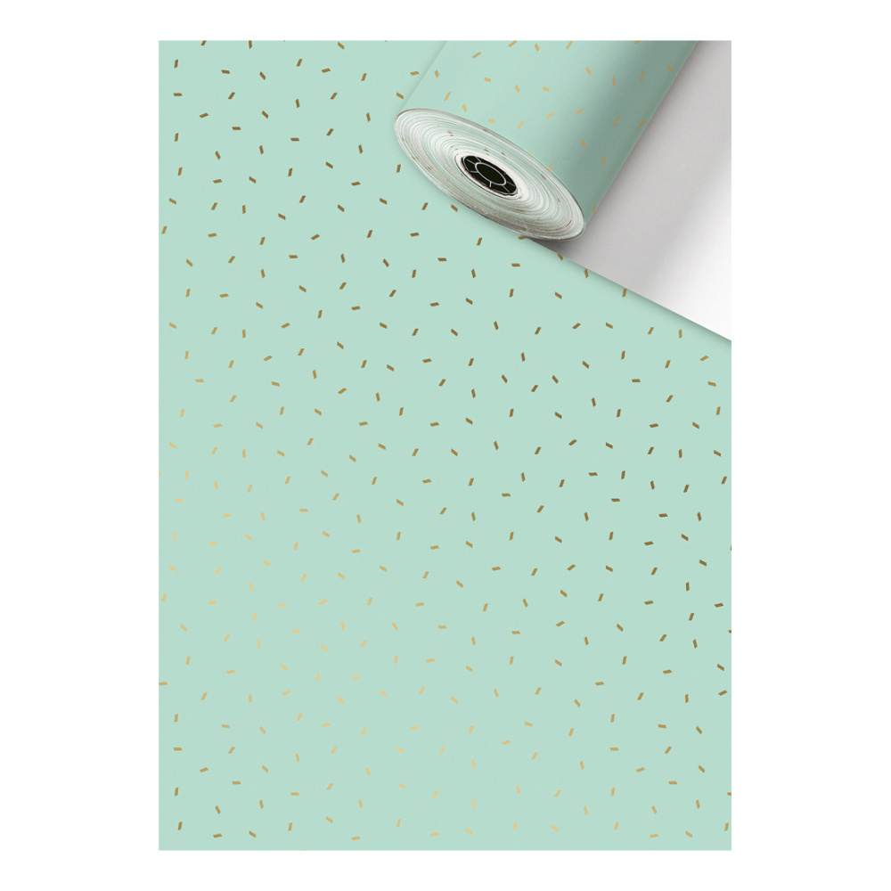Wrapping paper counter roll „Care“ 0,50x250m green light