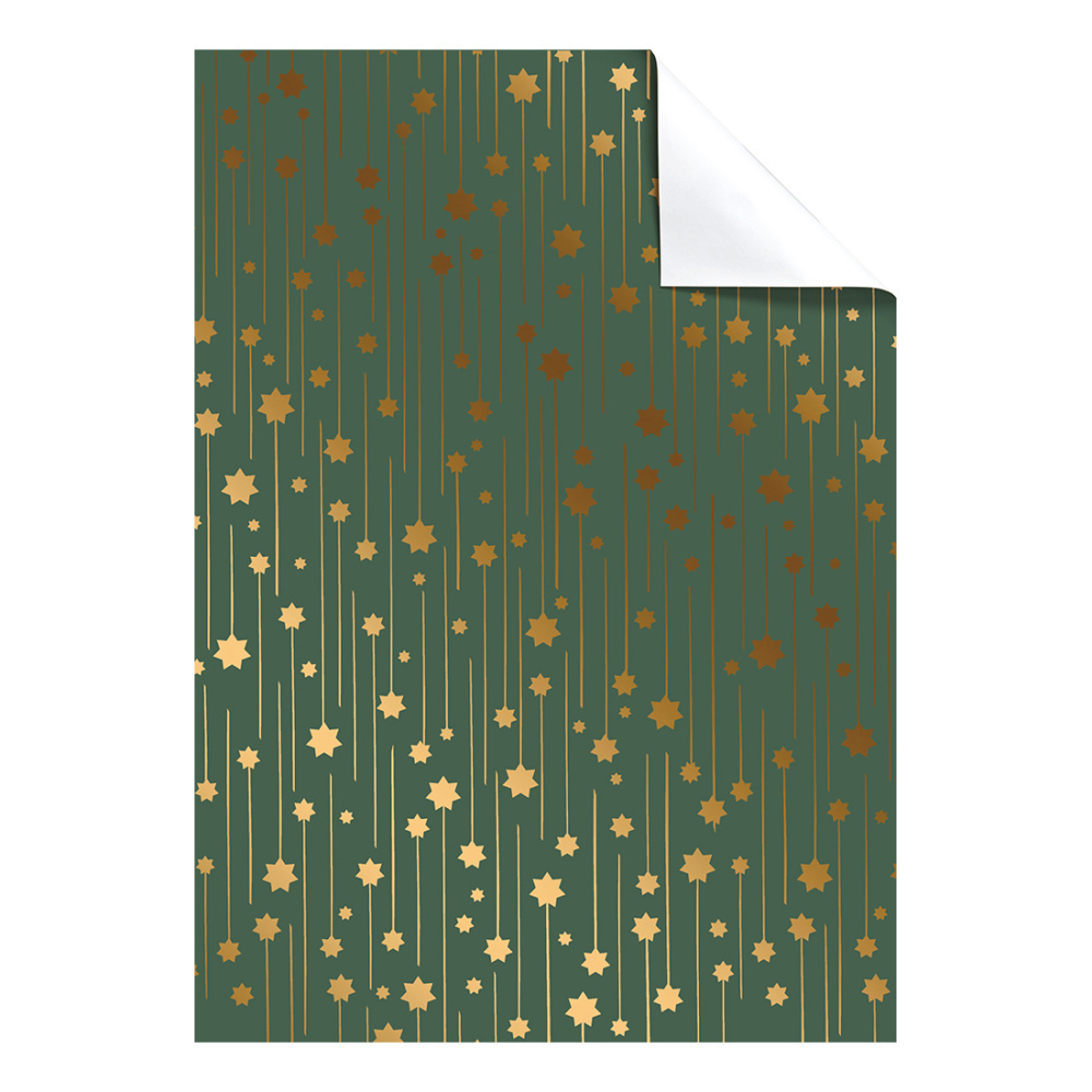 Geschenkpapier-Bogen „Estrela“ 50 x 70 cm grün dunkel