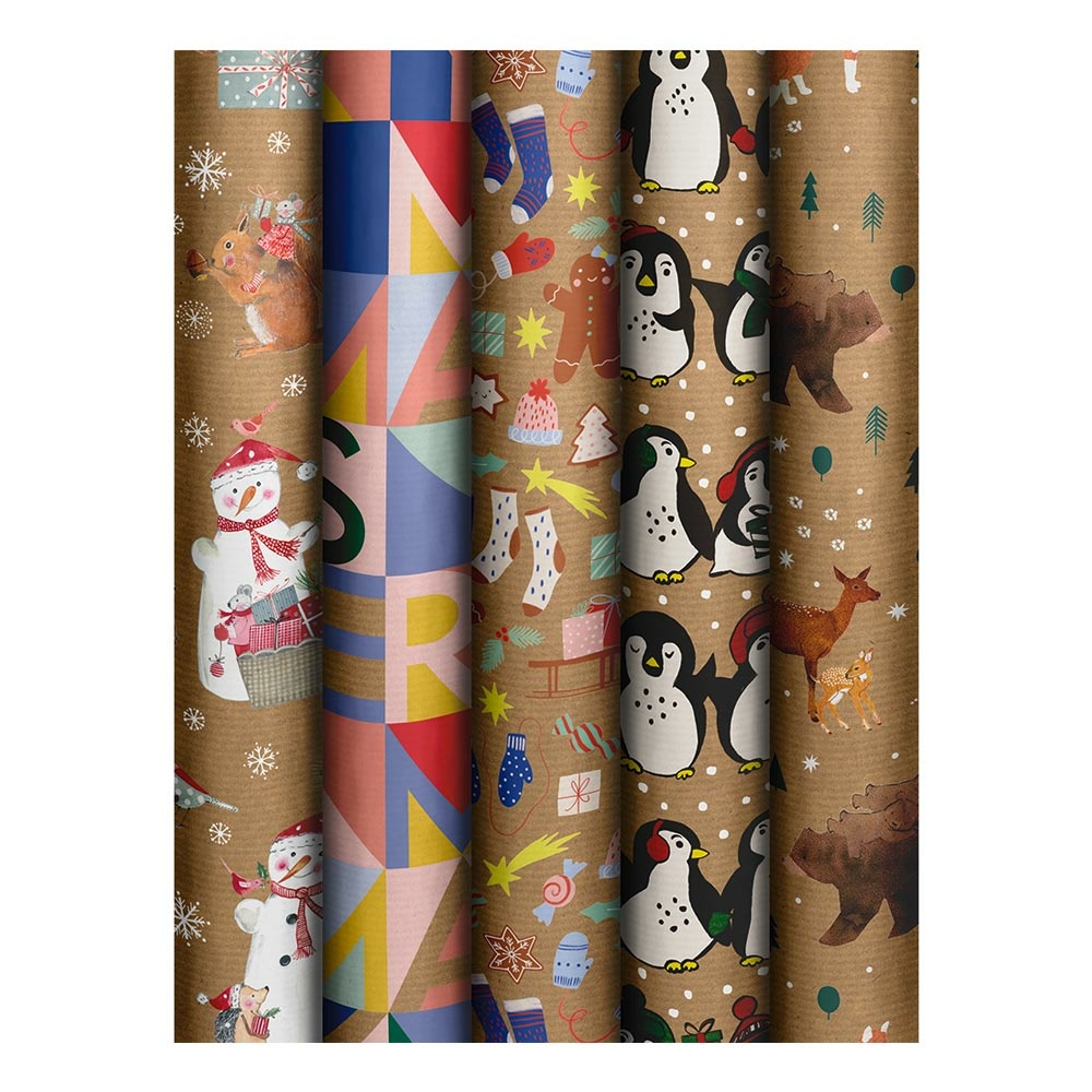 Wrapping paper assortment "Cookie and Friends" 70x500cm 