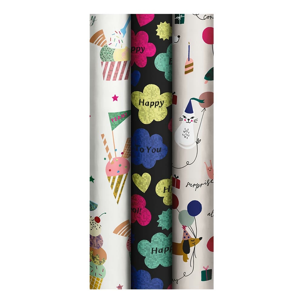 Wrapping paper assortment "Sweet Party" 70x150cm    