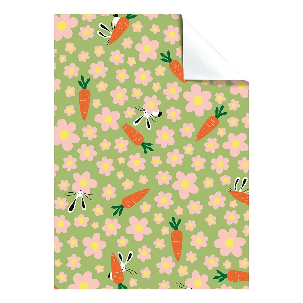 Wrapping paper sheet "Lotti" 50x70cm green light  