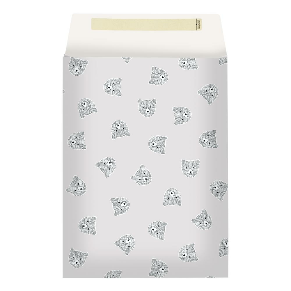 Envelope gift bags „Rollo“ 22x5x30 + 6cm grey light