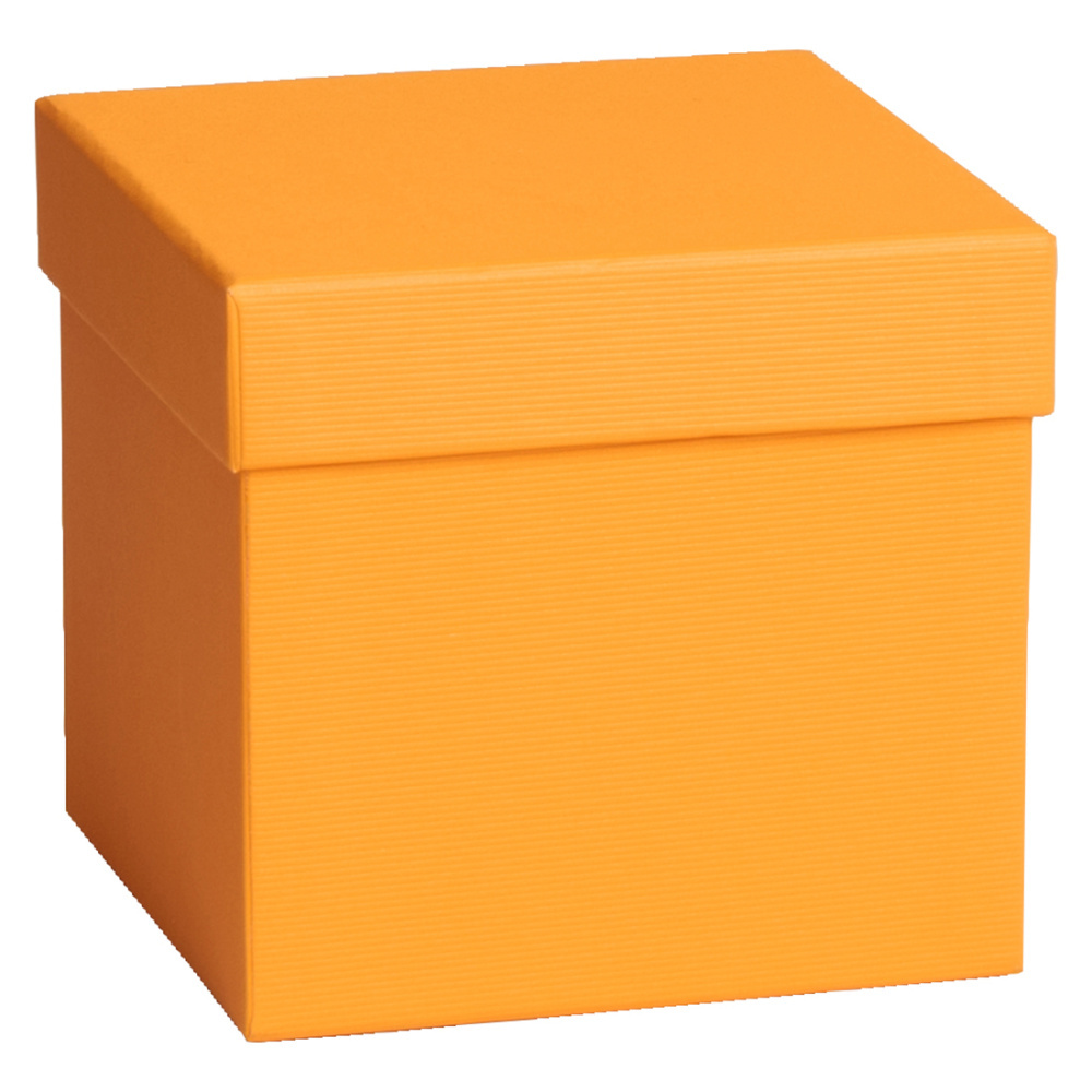 Geschenkbox „One Colour“ 13,5 x 13,5 x 12,5 cm orange dunkel