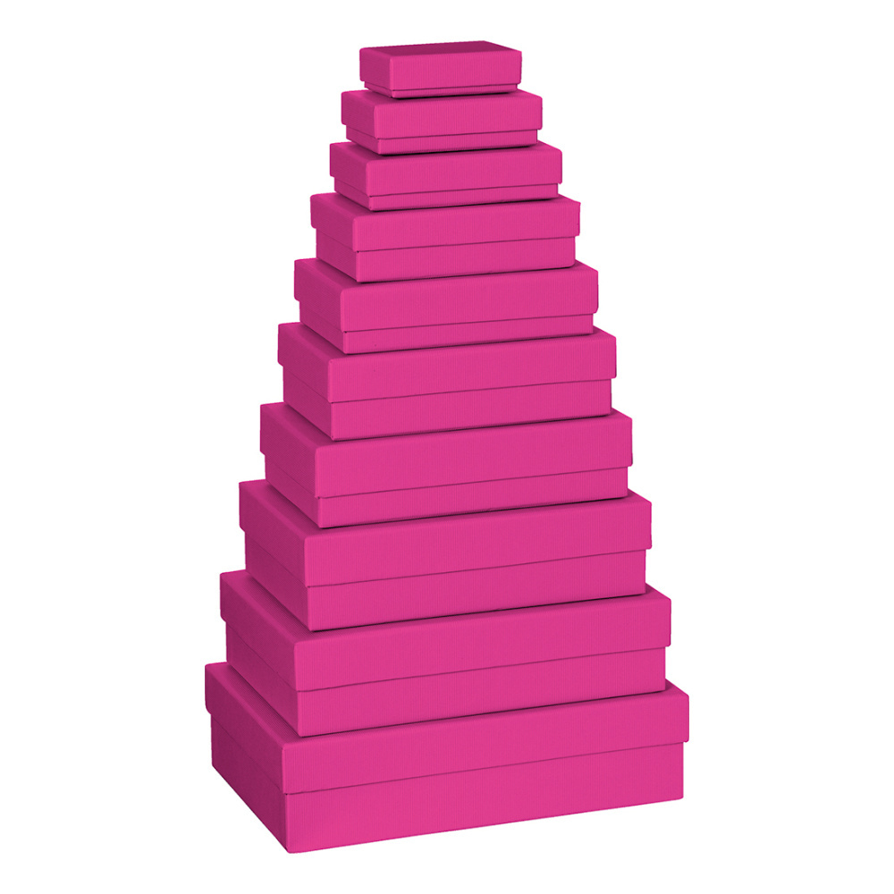 Geschenkboxen 10er Set „One Colour“ pink