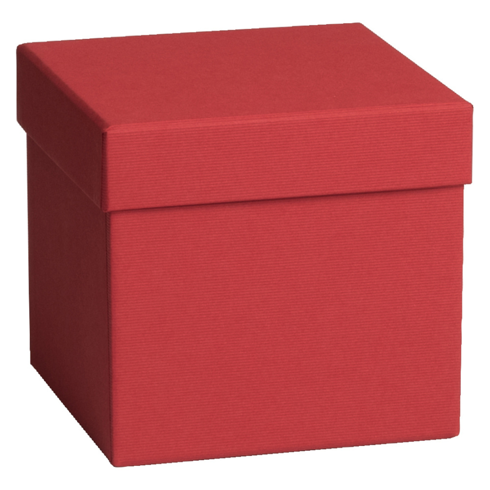 Geschenkbox „One Colour“ 13,5 x 13,5 x 12,5 cm rot dunkel