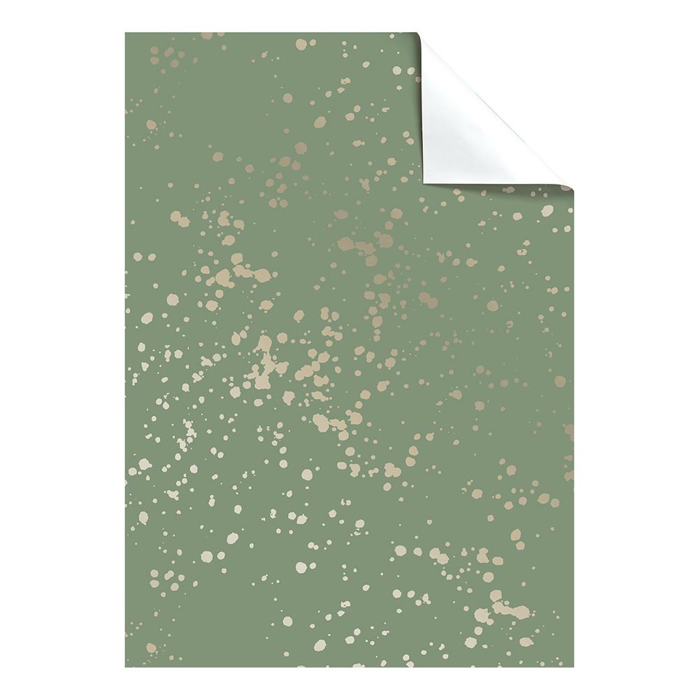 Geschenkpapier-Bogen "Sprenkel" 70x100cm grün dunkel