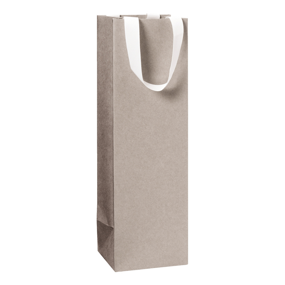 Flaschentasche „One Colour“ 11x10,5x36cm grau hell Flaschentasche „One Colour“ 11x10,5x36cm grau hell