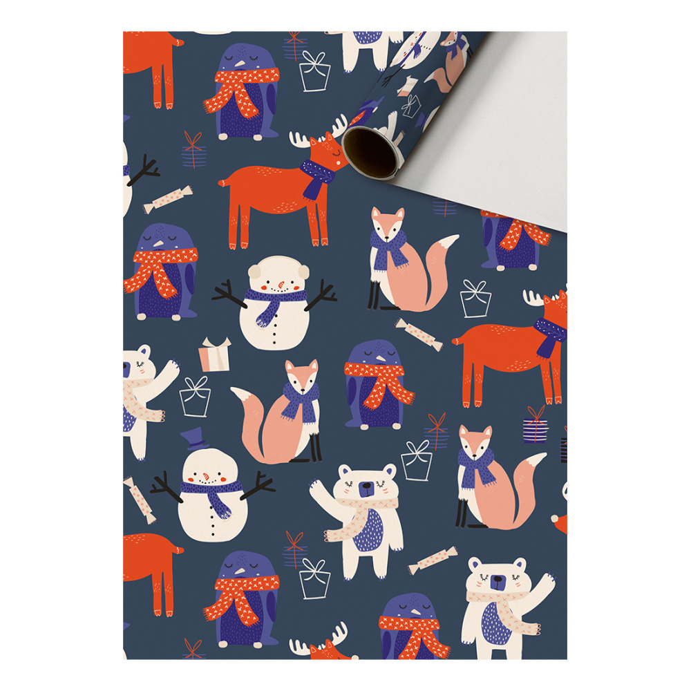 Geschenkpapier „Boby“ 70x200cm blau dunkel