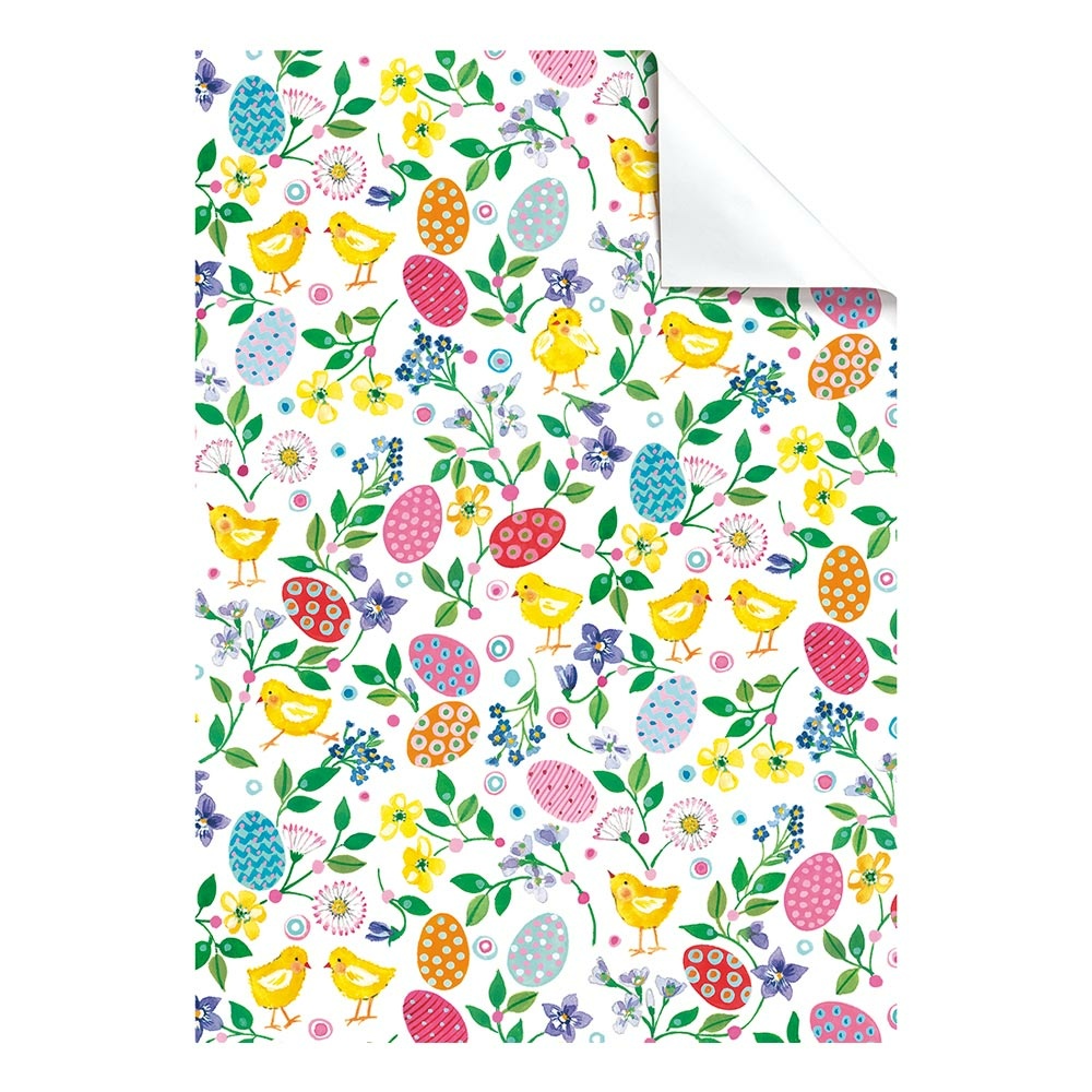 Wrapping paper sheet "Eggwina" 70x100cm yellow   