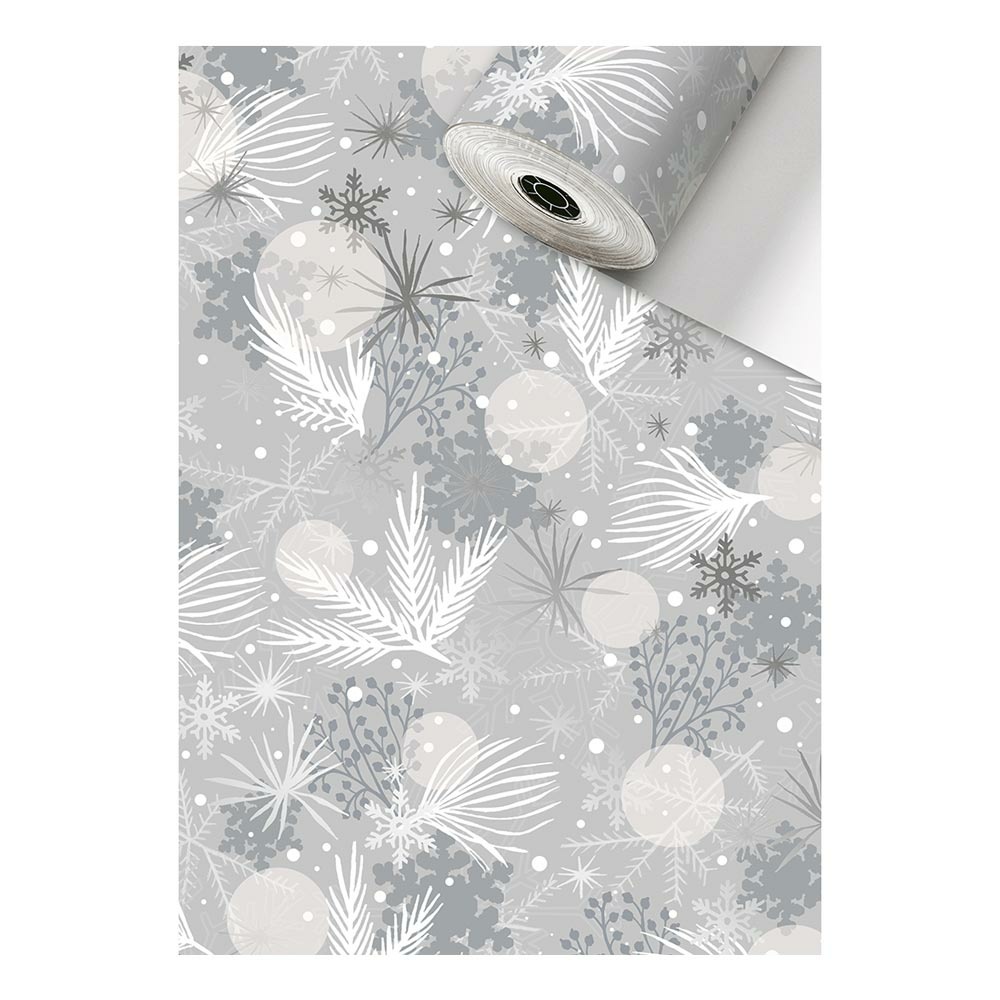 Wrapping paper counter roll "Aiden" 0,7x100m silver