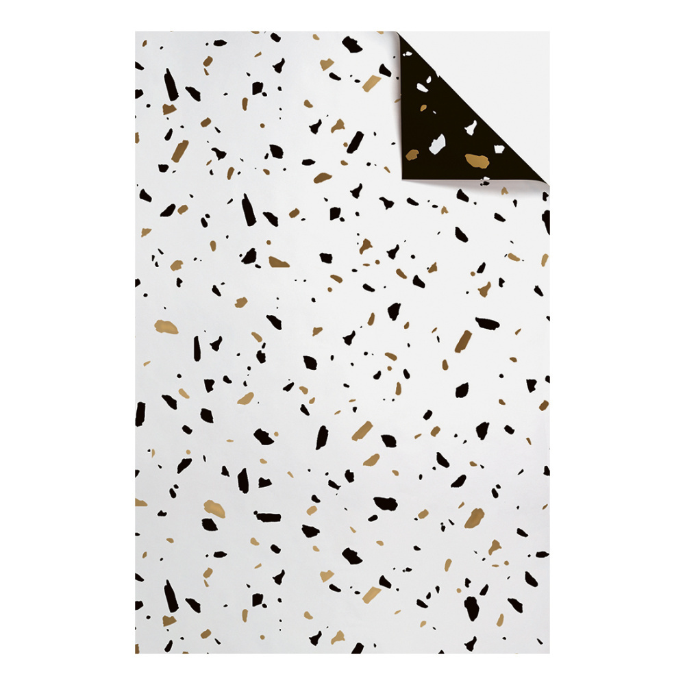 Geschenkpapier-Bogen „Terrazzo“ 100 x 70 cm gold