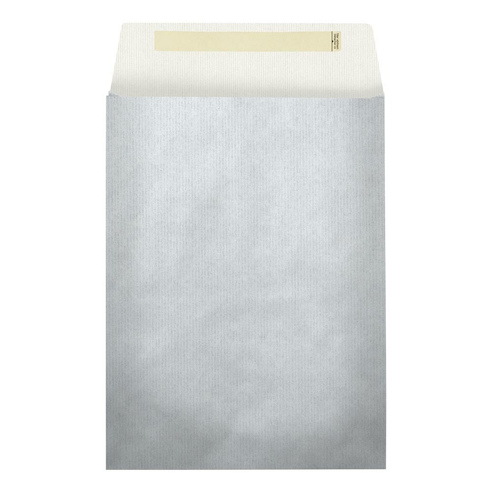 Envelope gift bag "Uni Colour" 22x5x30+6cm silver