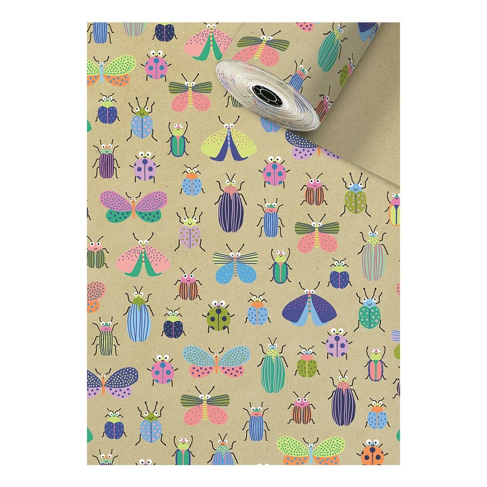 Gift wrap paper „Beetle“ 0,70x150m green