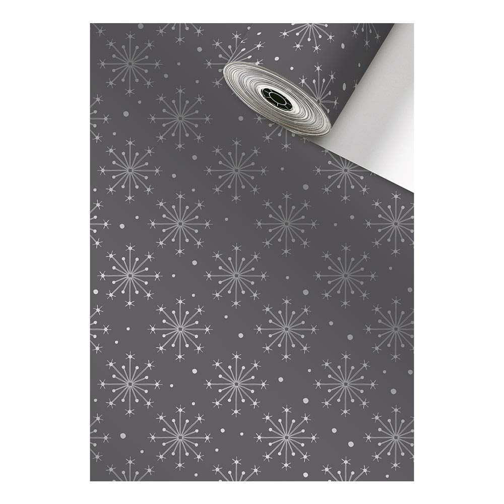 Geschenkpapier-Sécaré Rolle "Nieve" 0,7x100m grau dunkel