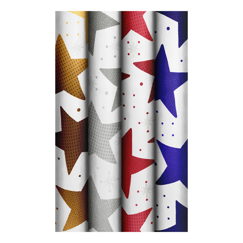 Wrapping paper assortment „Bright Stars“ 70x150cm 