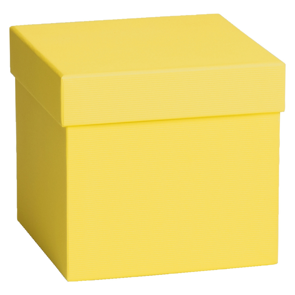 Geschenkbox „One Colour“ 13,5 x 13,5 x 12,5 cm gelb