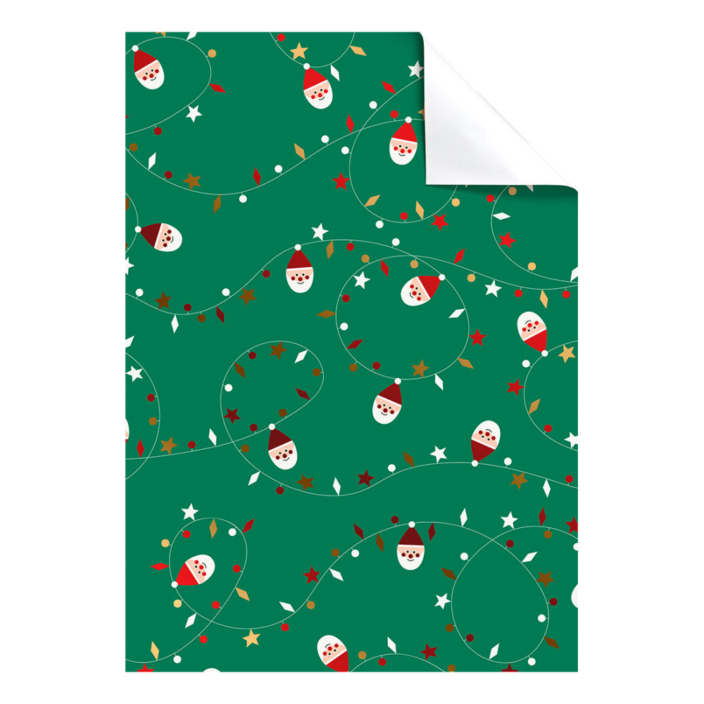 Geschenkpapier-Bogen „Neil“ 100 x 70 cm grün