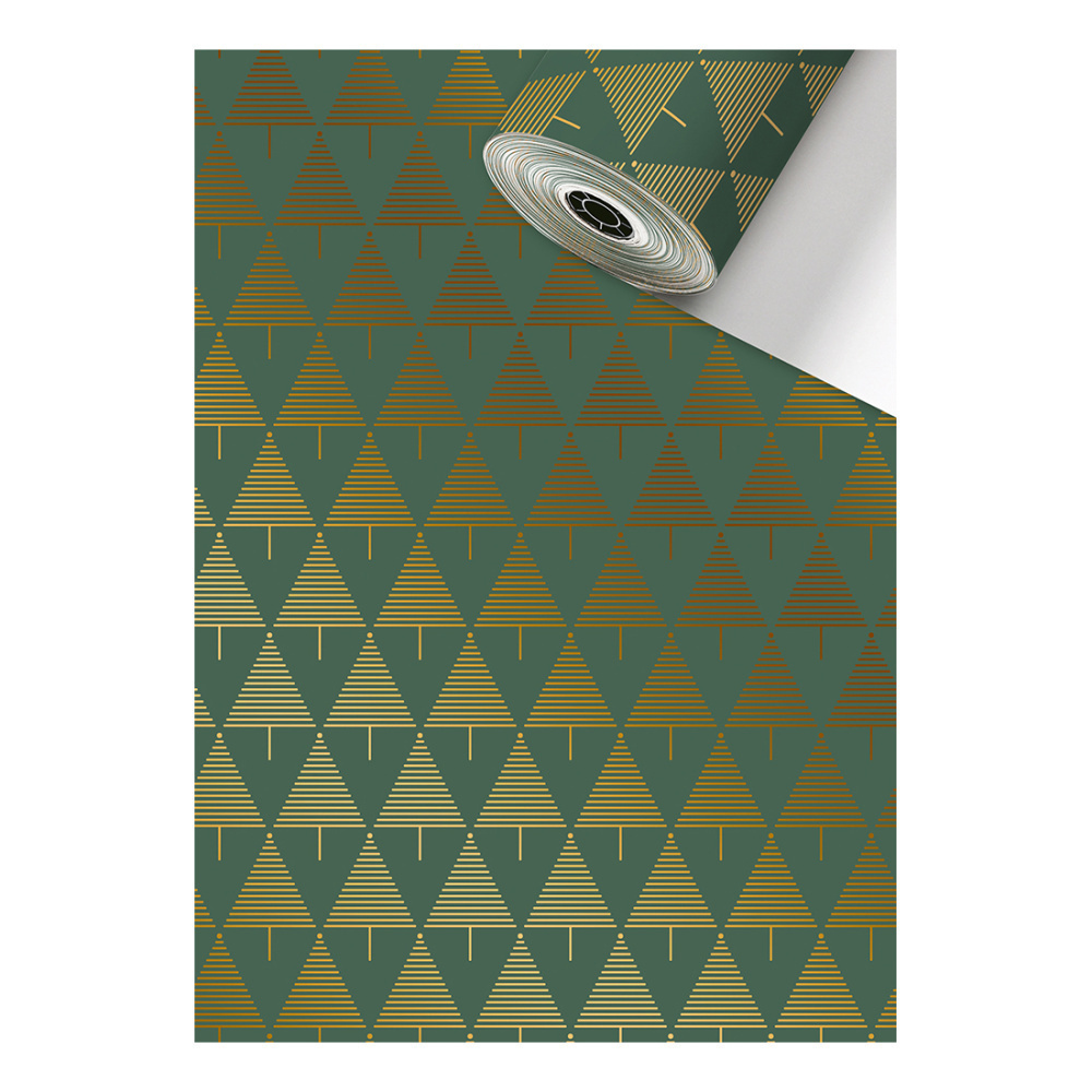 Geschenkpapier-Sécaré Rolle „Walo“ 0,70x100m grün dunkel