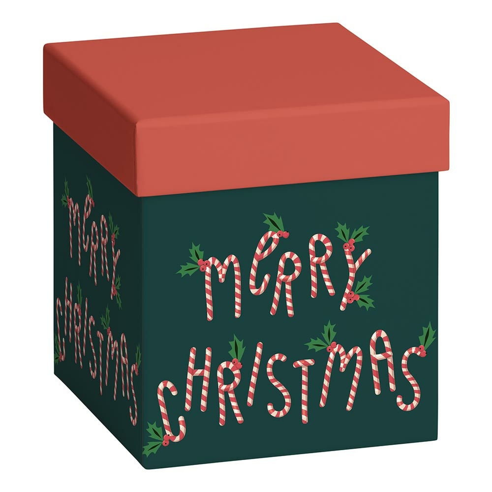 Gift box "Wim" 11x11x12cm green dark