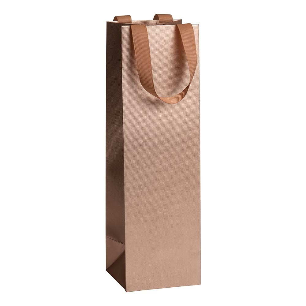 Gift bag bottles „Sensual Colour“ 11x10,5x36cm copper
