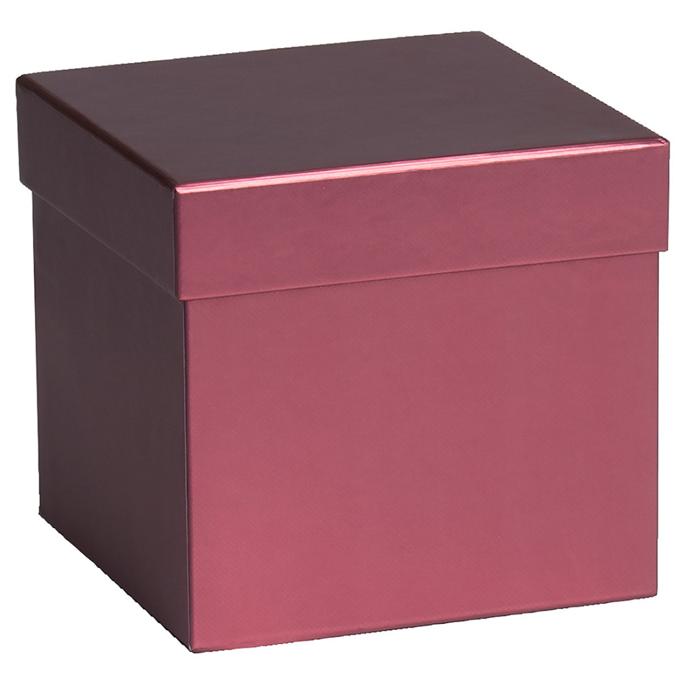 Geschenkbox „Sensual Colour“ 13,5x13,5x12,5cm bordeaux